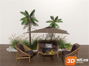 Outdoor Sofa Skp Files